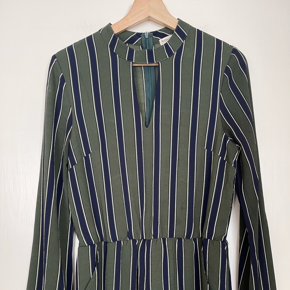 Striped Long Sleeve Romper